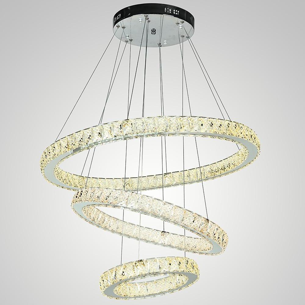 Geometrical Design Circle Chandelier Metal Crystal