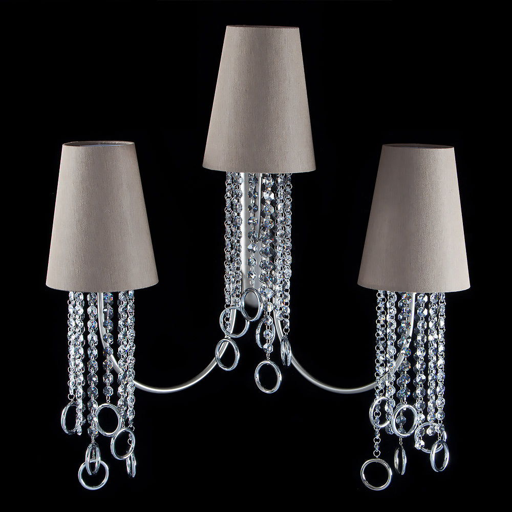 Crystal Hand Blown Glass Wall Sconce