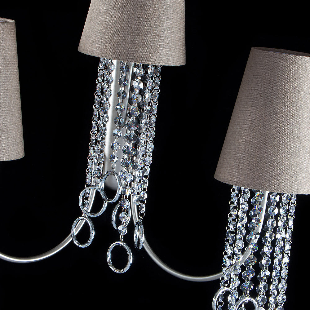 Crystal Hand Blown Glass Wall Sconce