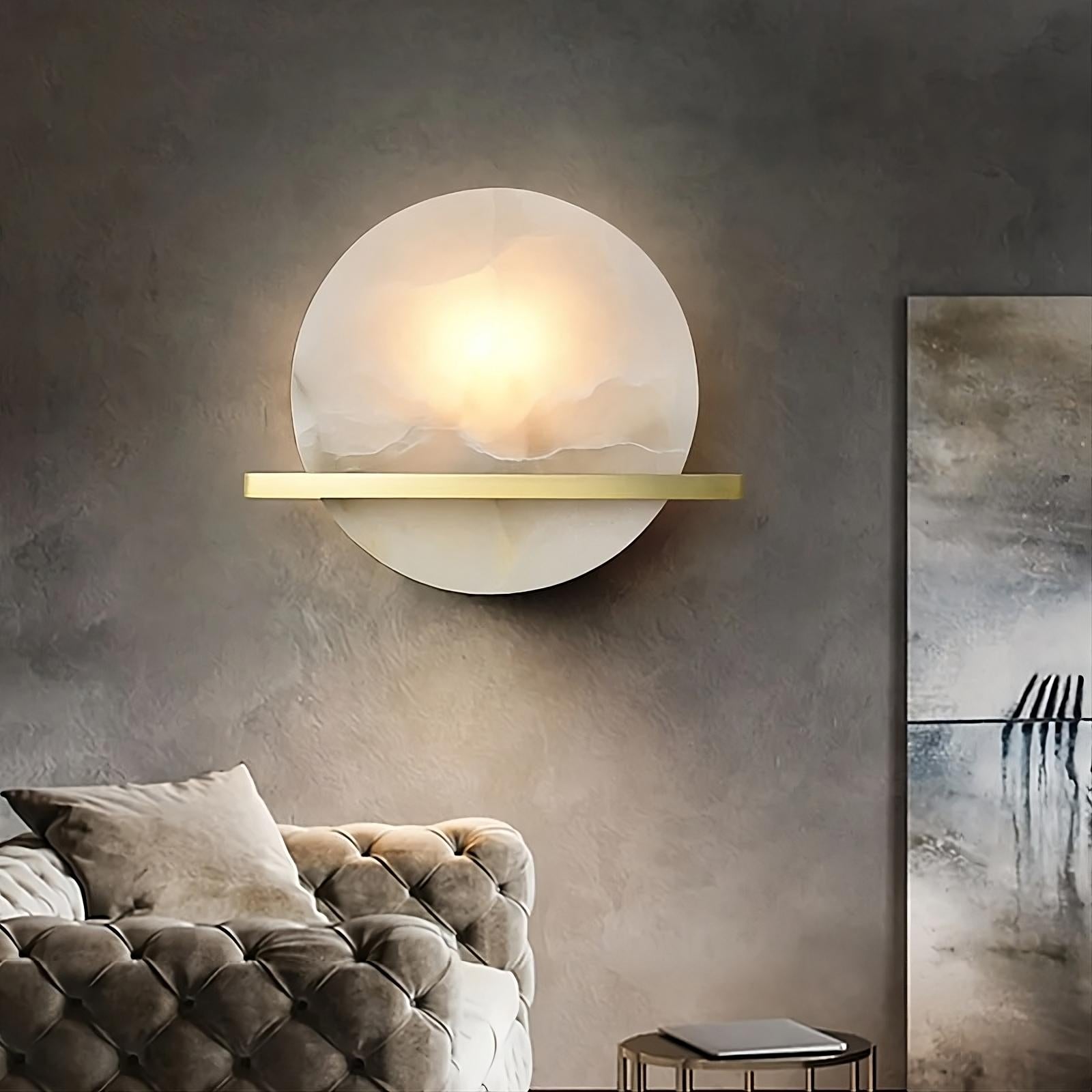 Natural Marble Wall Light Sconce detail view 2