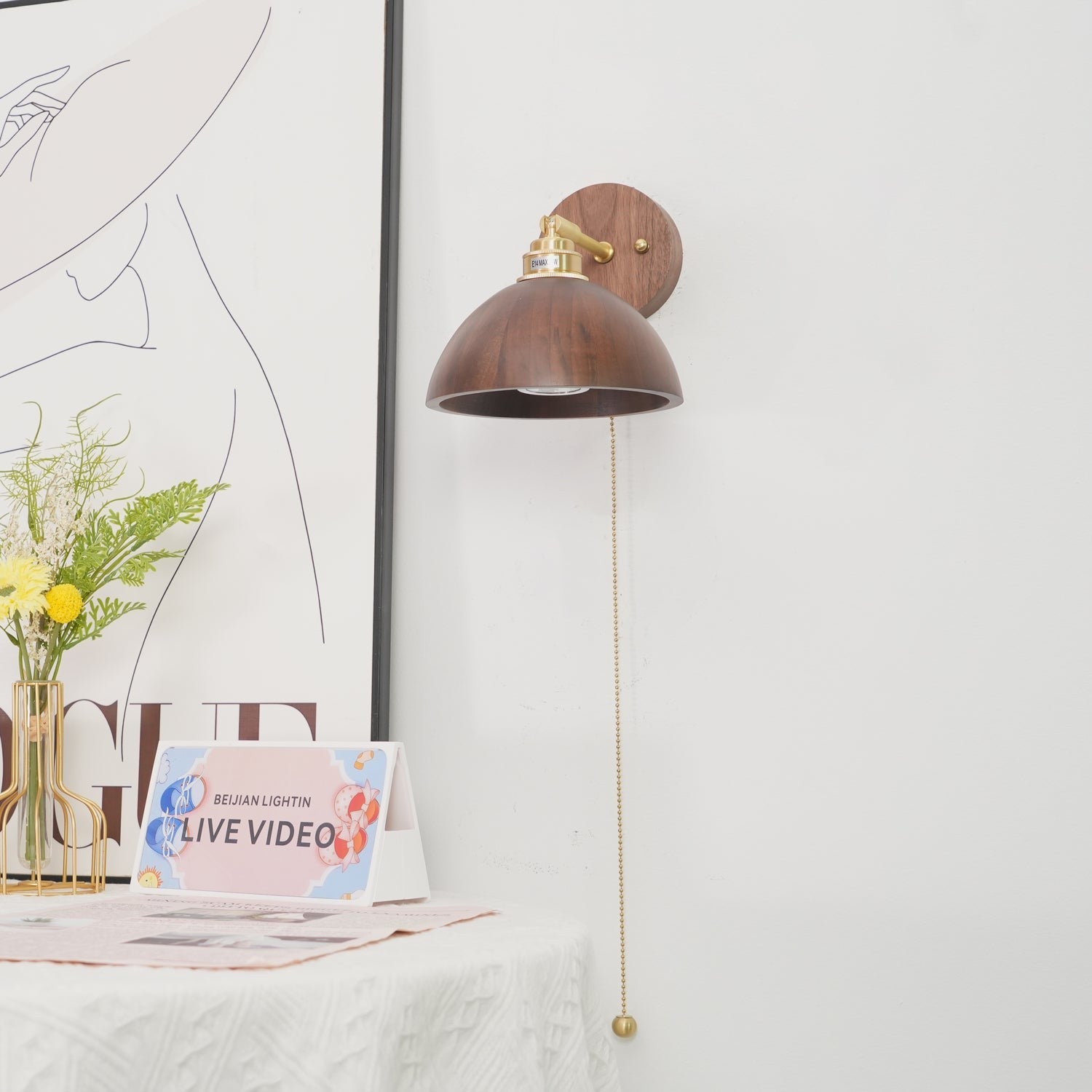 Walnut Glow Wall Lamp