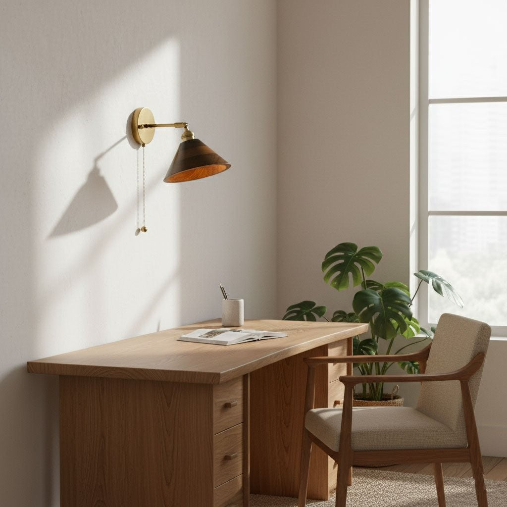 Walnut Glow Wall Lamp