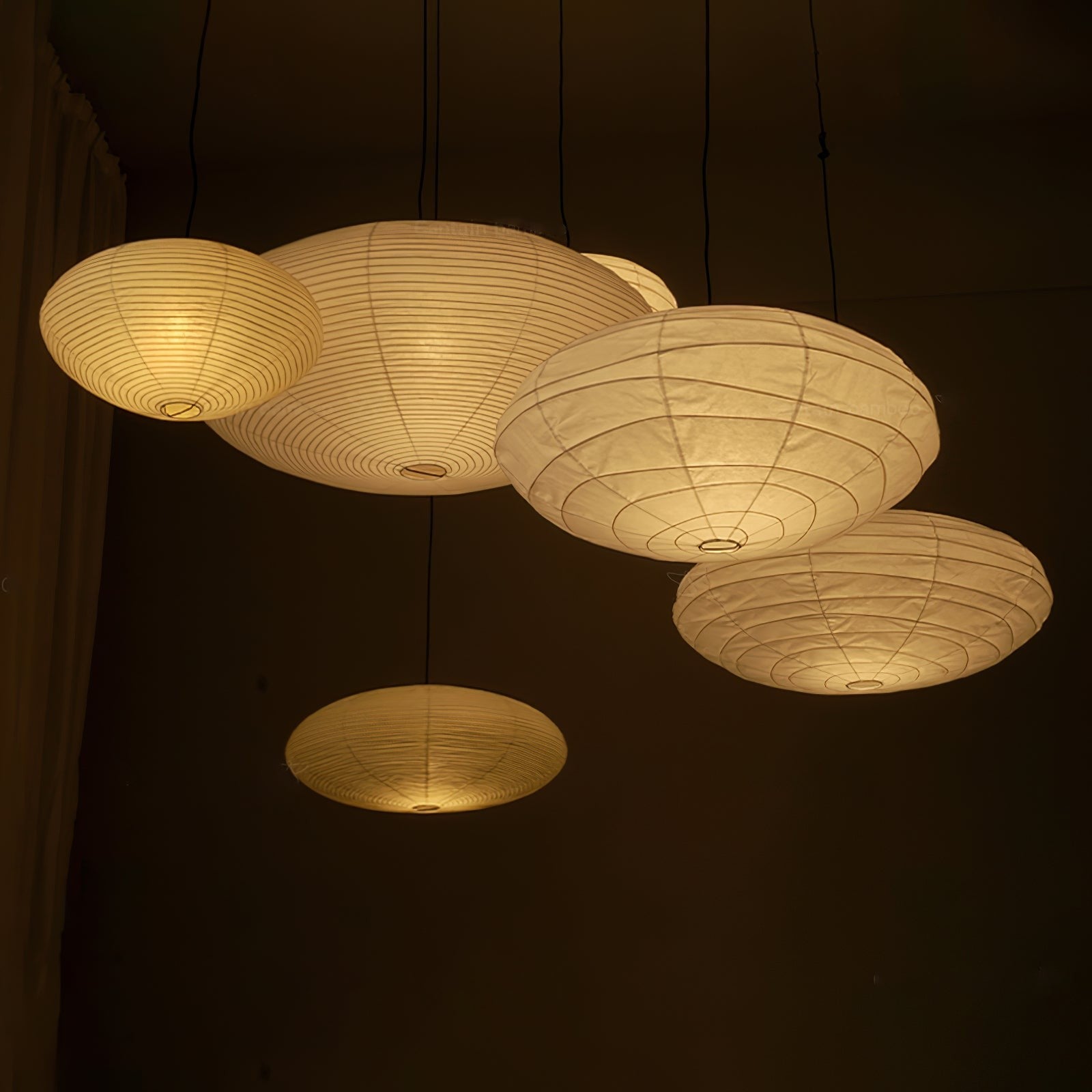 Washi Glow Paper Pendant