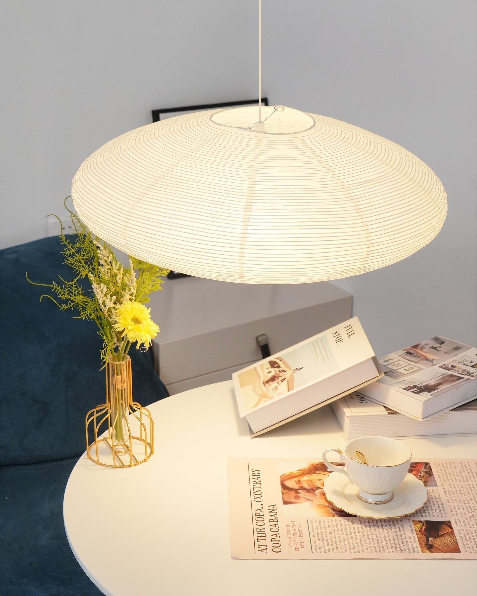 Washi Glow Paper Pendant