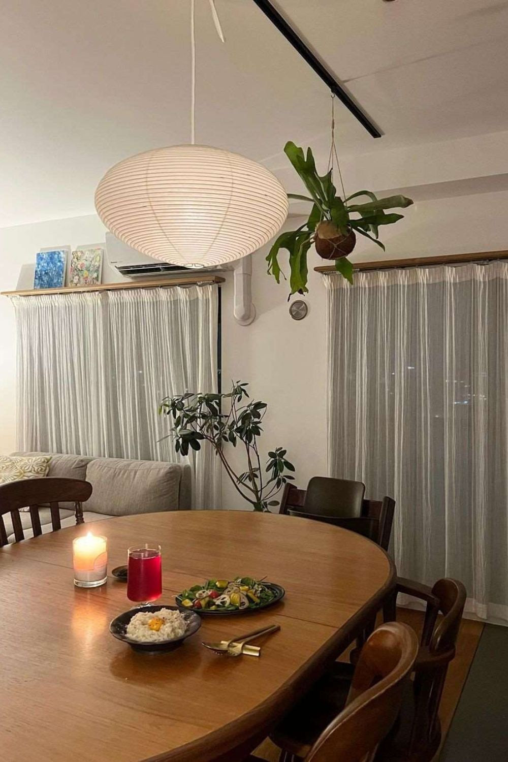 Washi Glow Paper Pendant