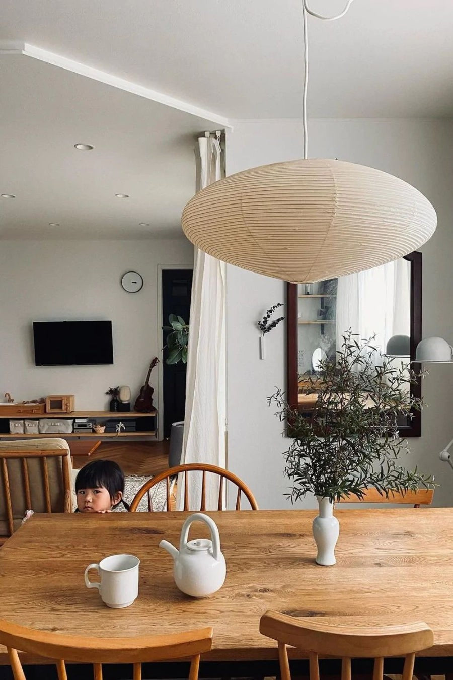 Washi Glow Paper Pendant