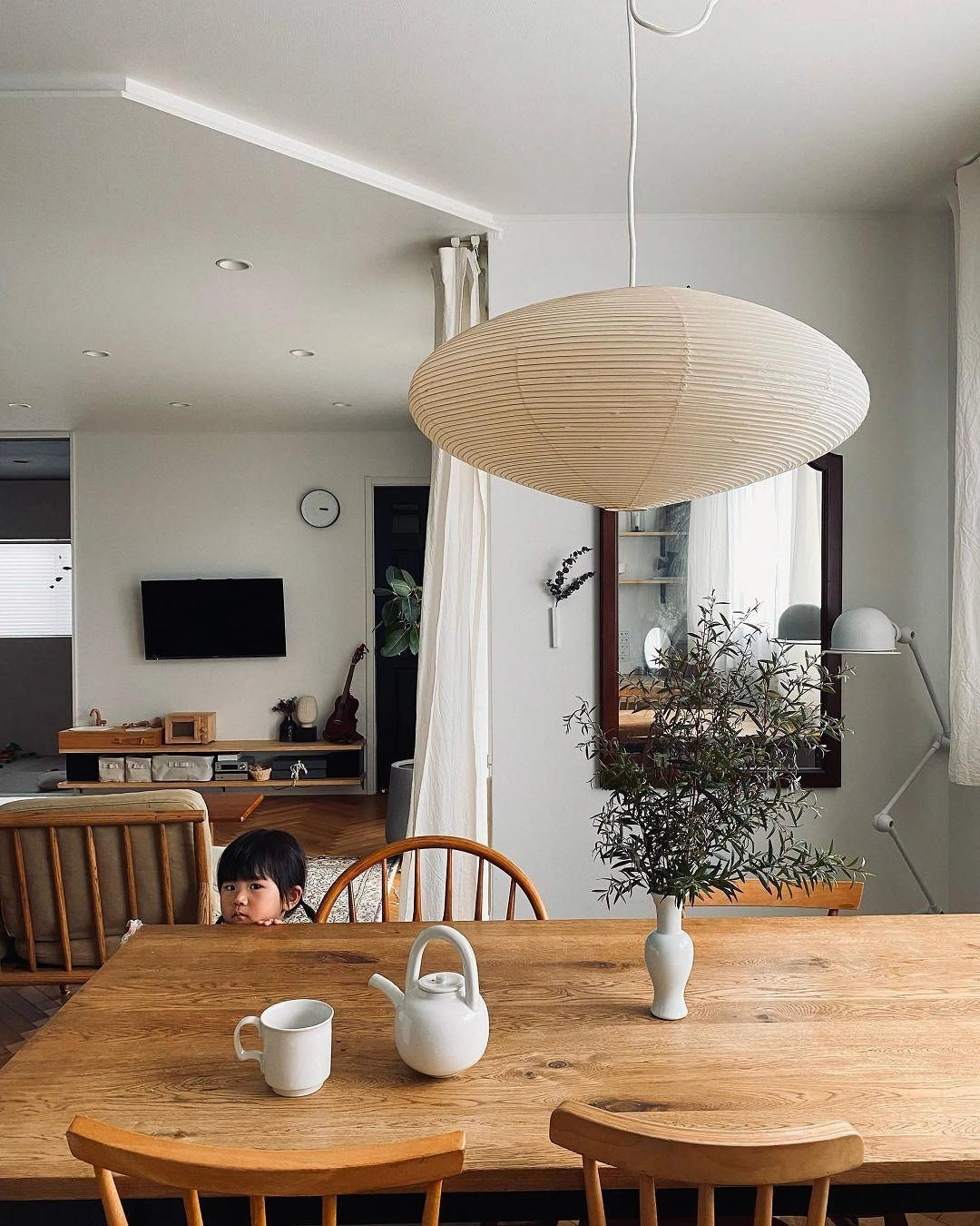 Washi Glow Paper Pendant