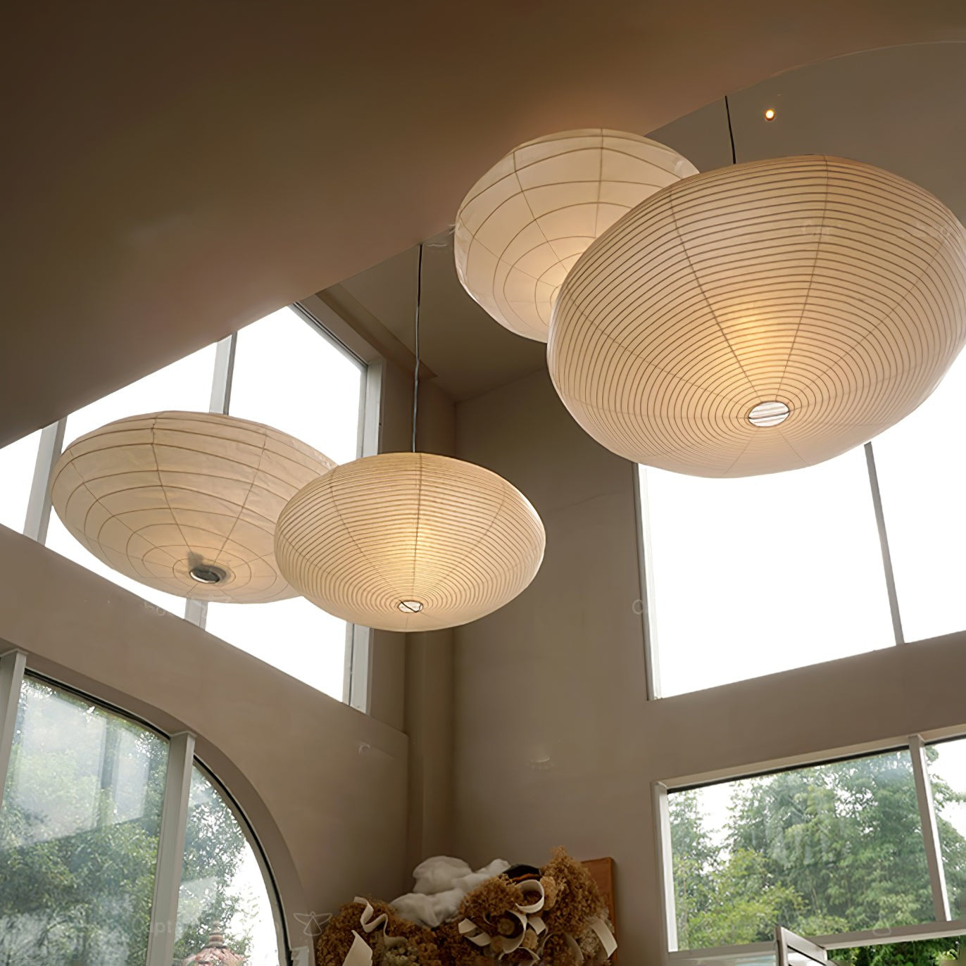 Washi Glow Paper Pendant