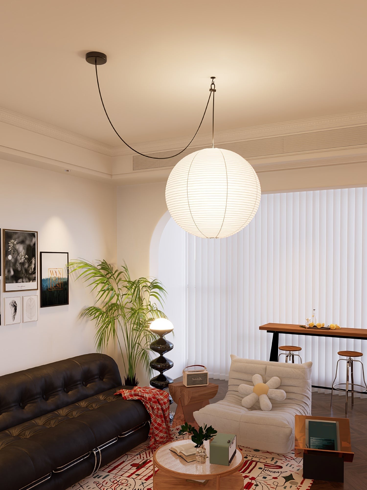 Washi Glow Paper Pendant Light