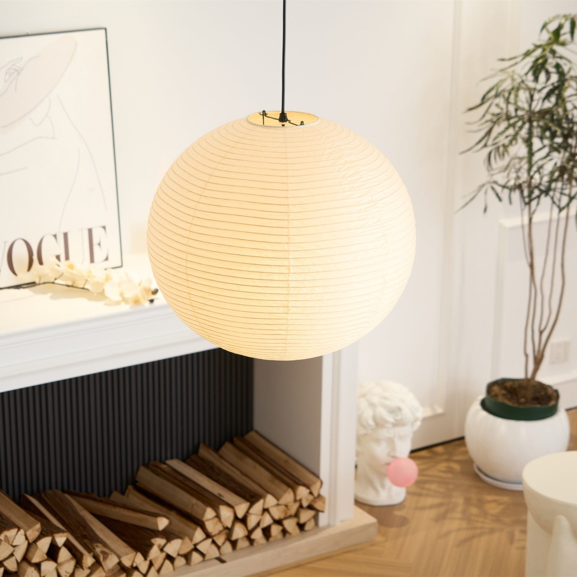 Washi Glow Paper Pendant Light
