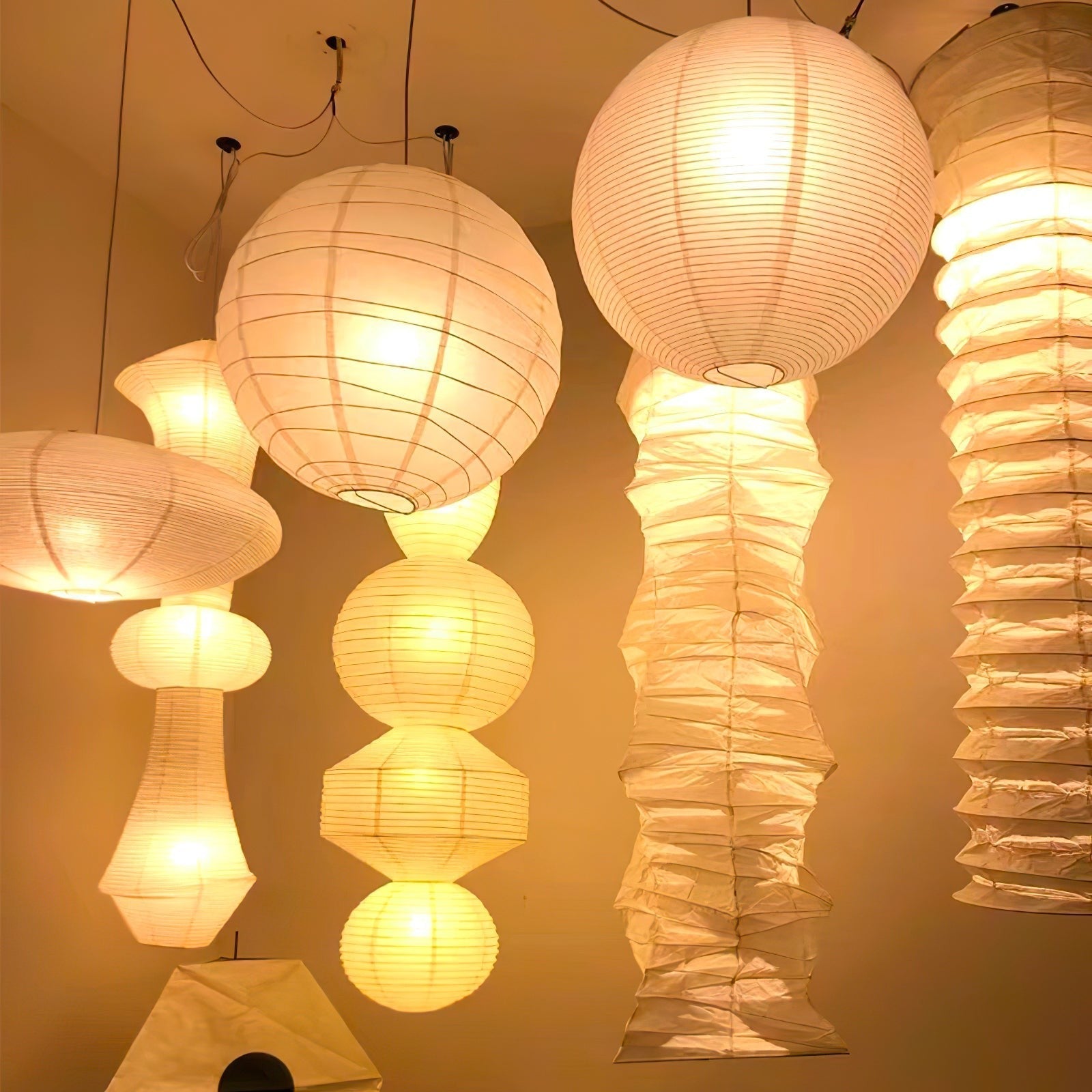Washi Glow Paper Pendant Light