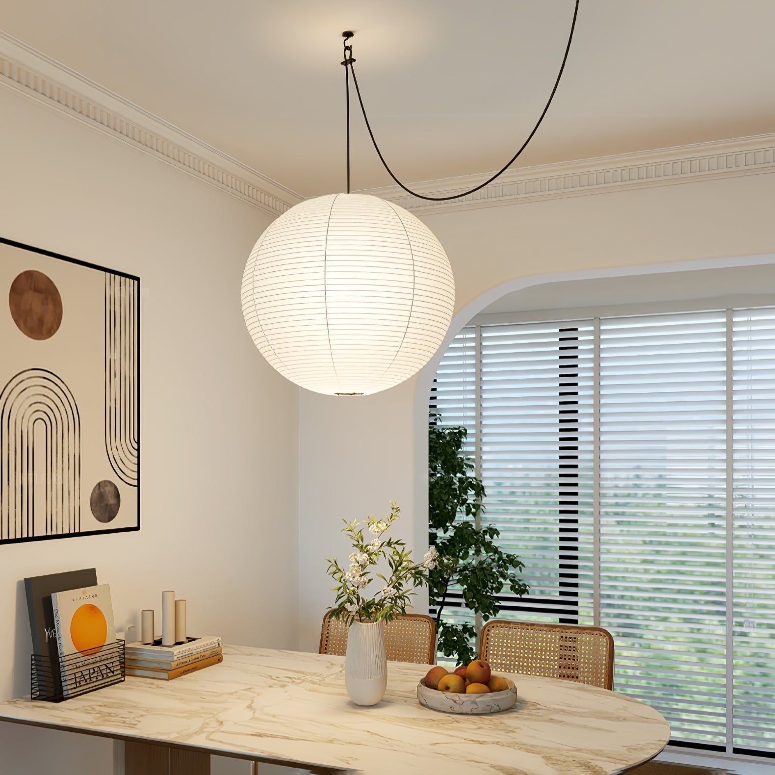 Washi Glow Paper Pendant Light