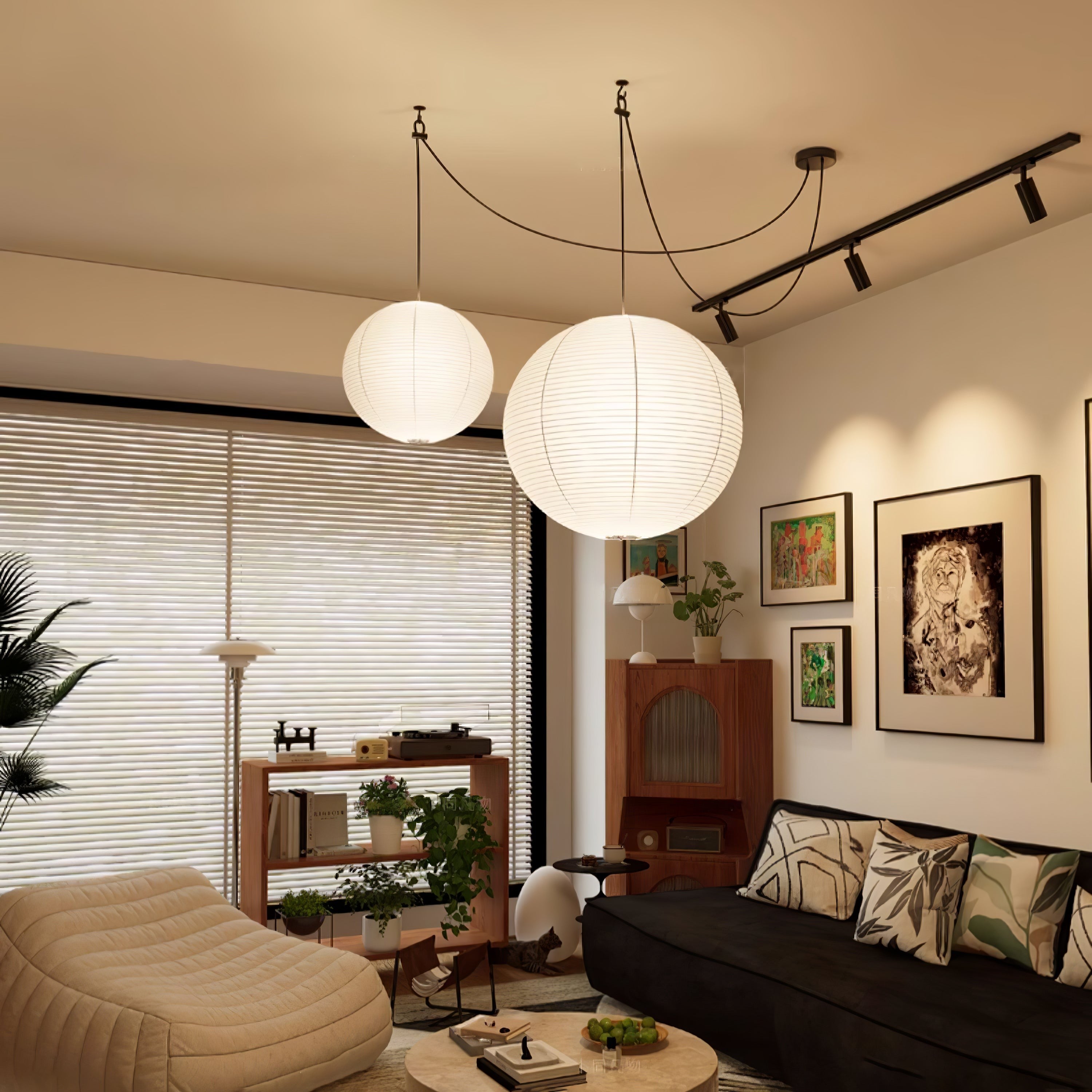 Washi Glow Paper Pendant Light