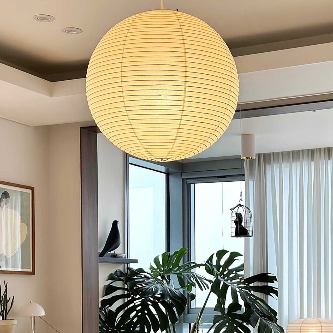 Washi Paper Round Series Ceiling Light