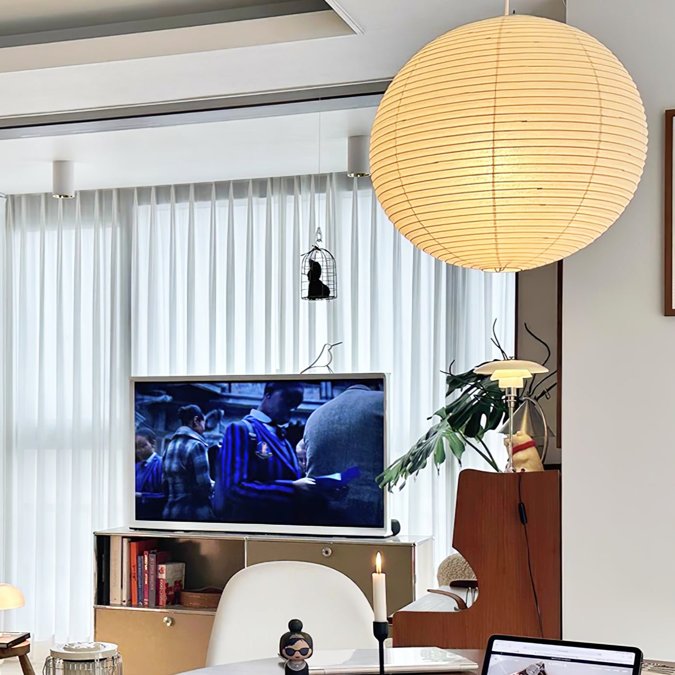 Washi Paper Round Series Ceiling Light