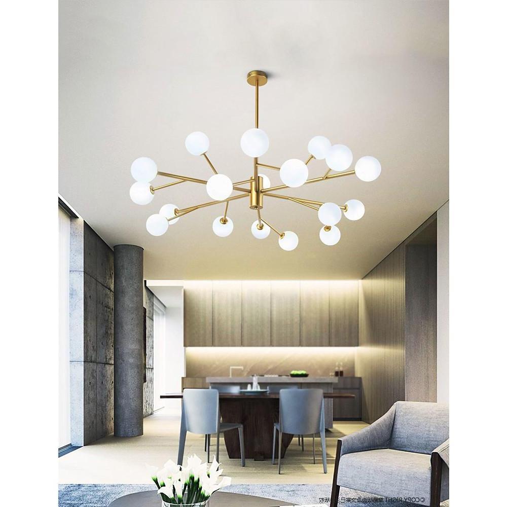 Cluster Globes Metal Bubble Glass Chandelier