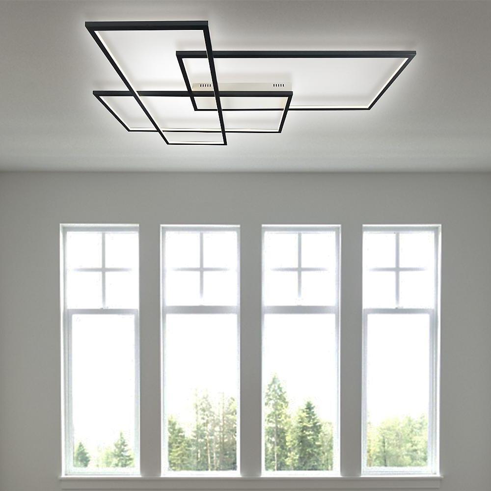 Rectangular Hybrid Flush Mount Ceiling Light with 1 LED