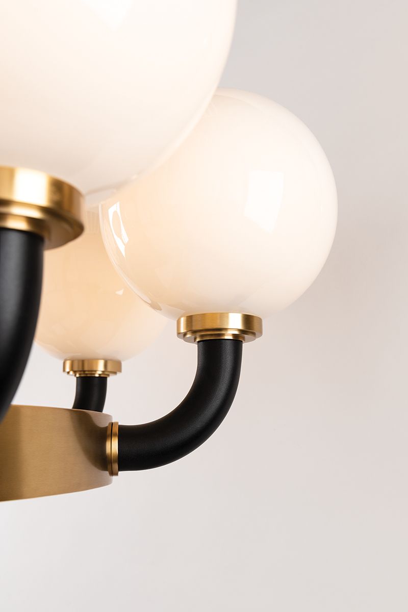 Werner 12-Light Pendant Aged Brass/Black