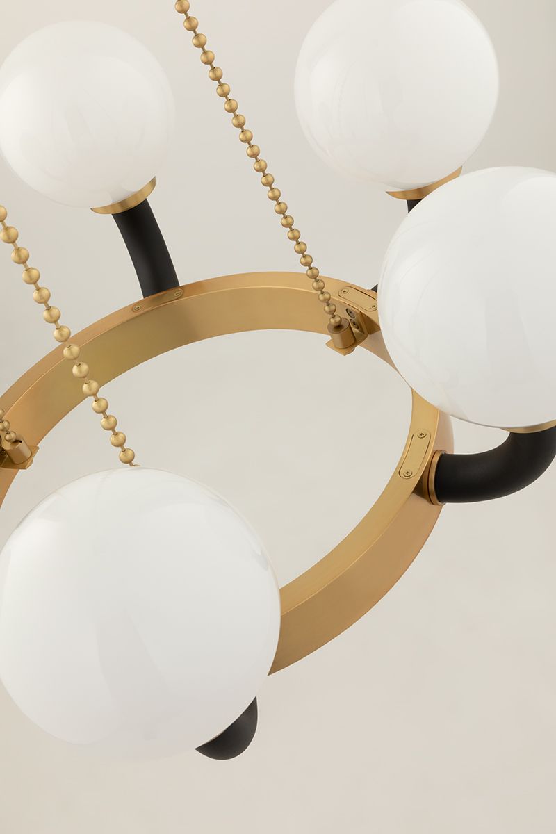 Werner 12-Light Pendant Aged Brass/Black