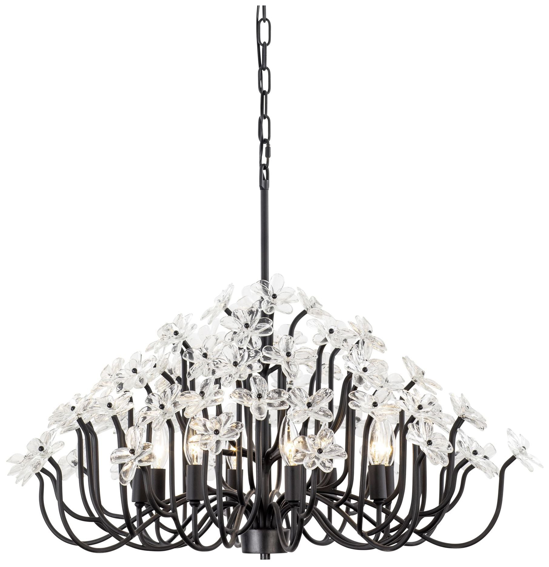 Wildflower 8-Light Chandelier Matte Black
