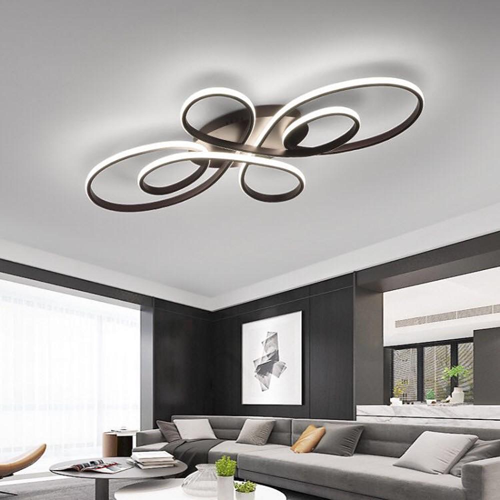 Ornate Flush Mount Ceiling Light Wave Nordic Silica Gel