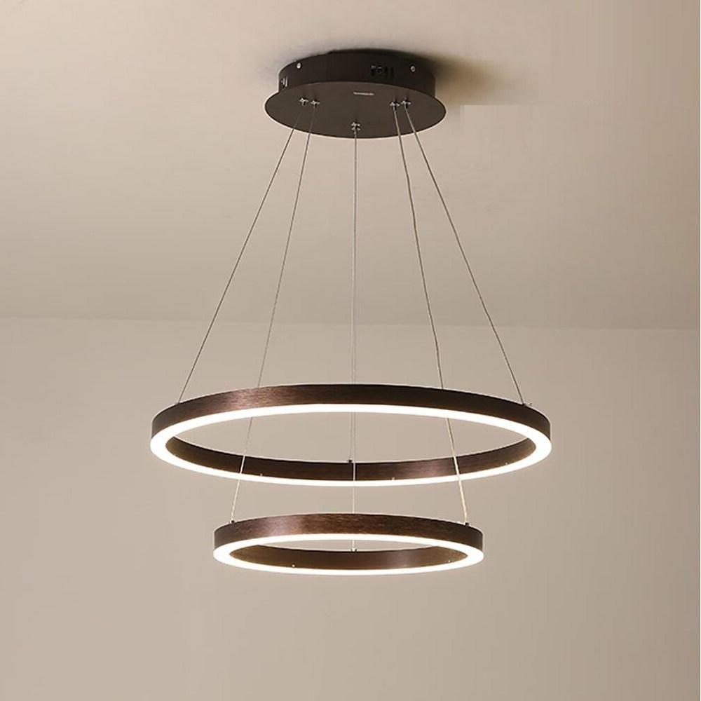 Circle Bedroom Room Chandelier Aluminum Acrylic Light