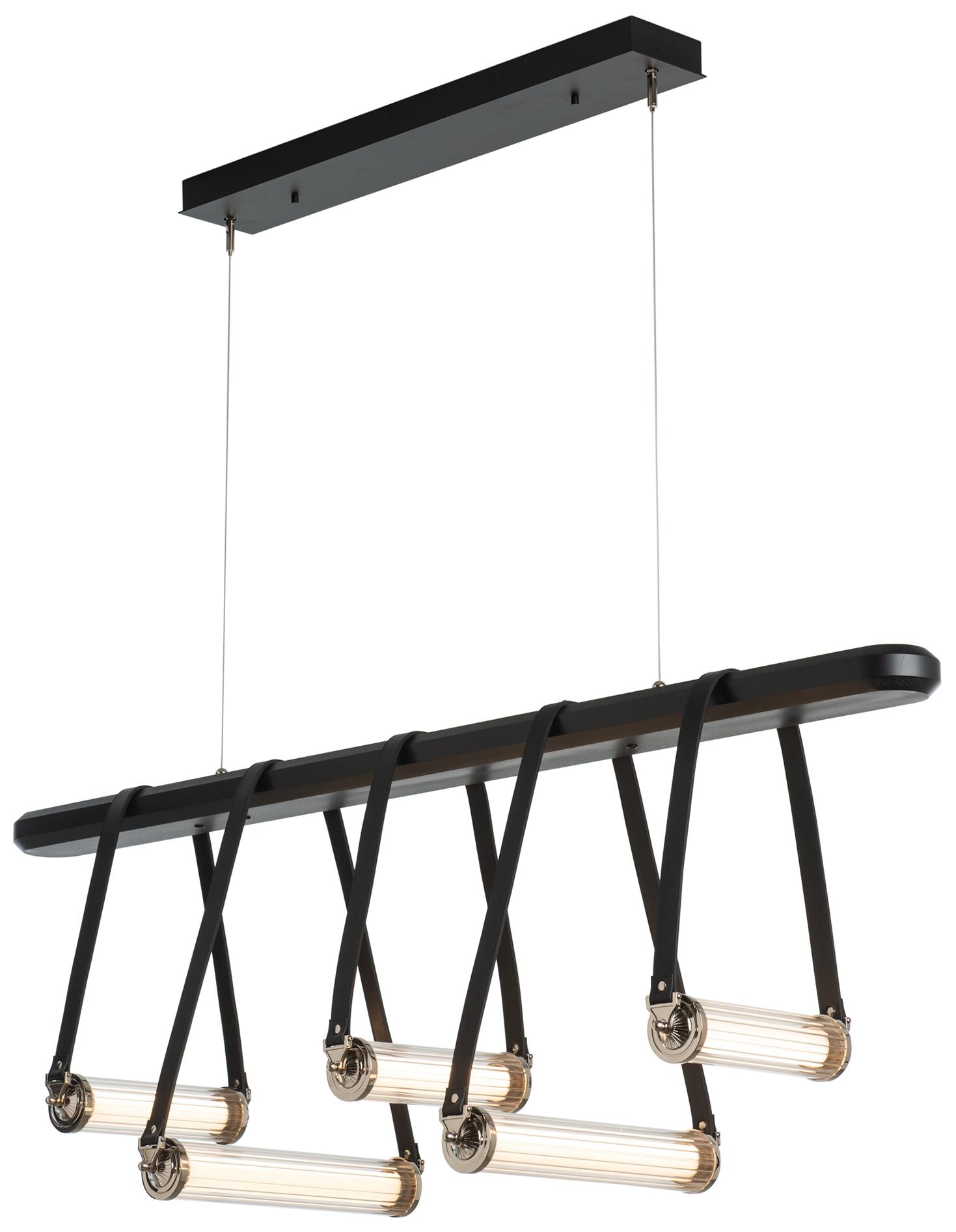 York Linear 5-Light LED Pendant Nickel Black