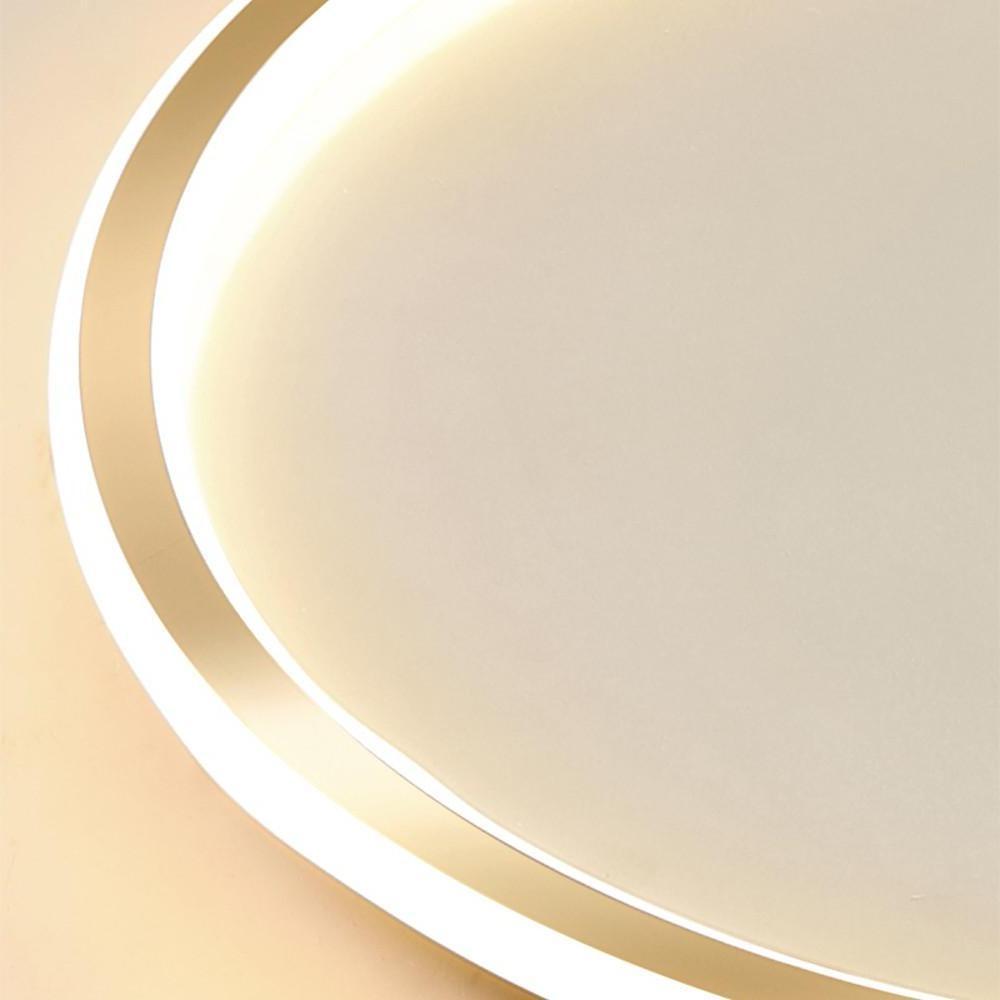 Circular Minimalist Metal Silica Gel LED Flush Mount
