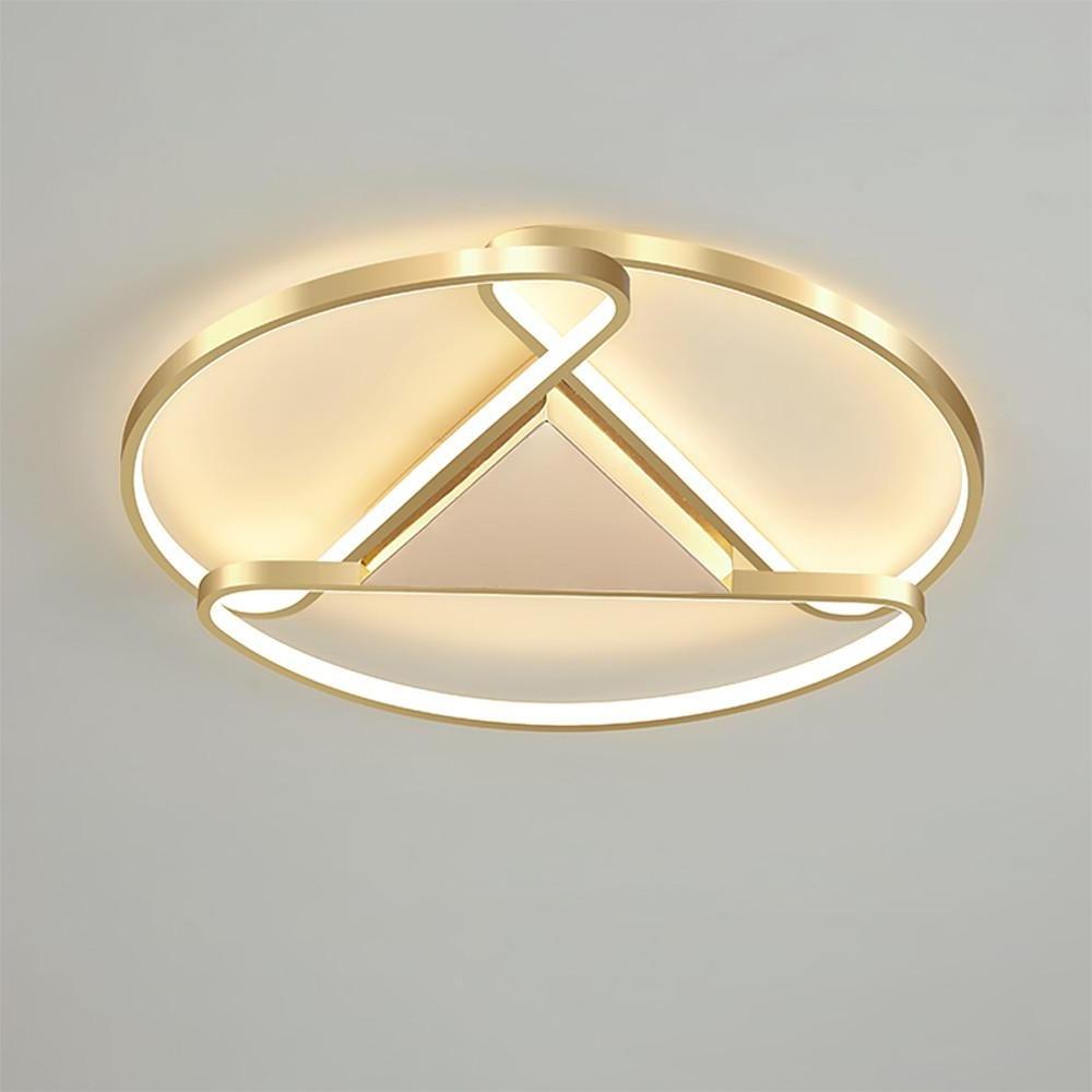 Triangles Circle Metal LED Flush Mount Ceiling Light