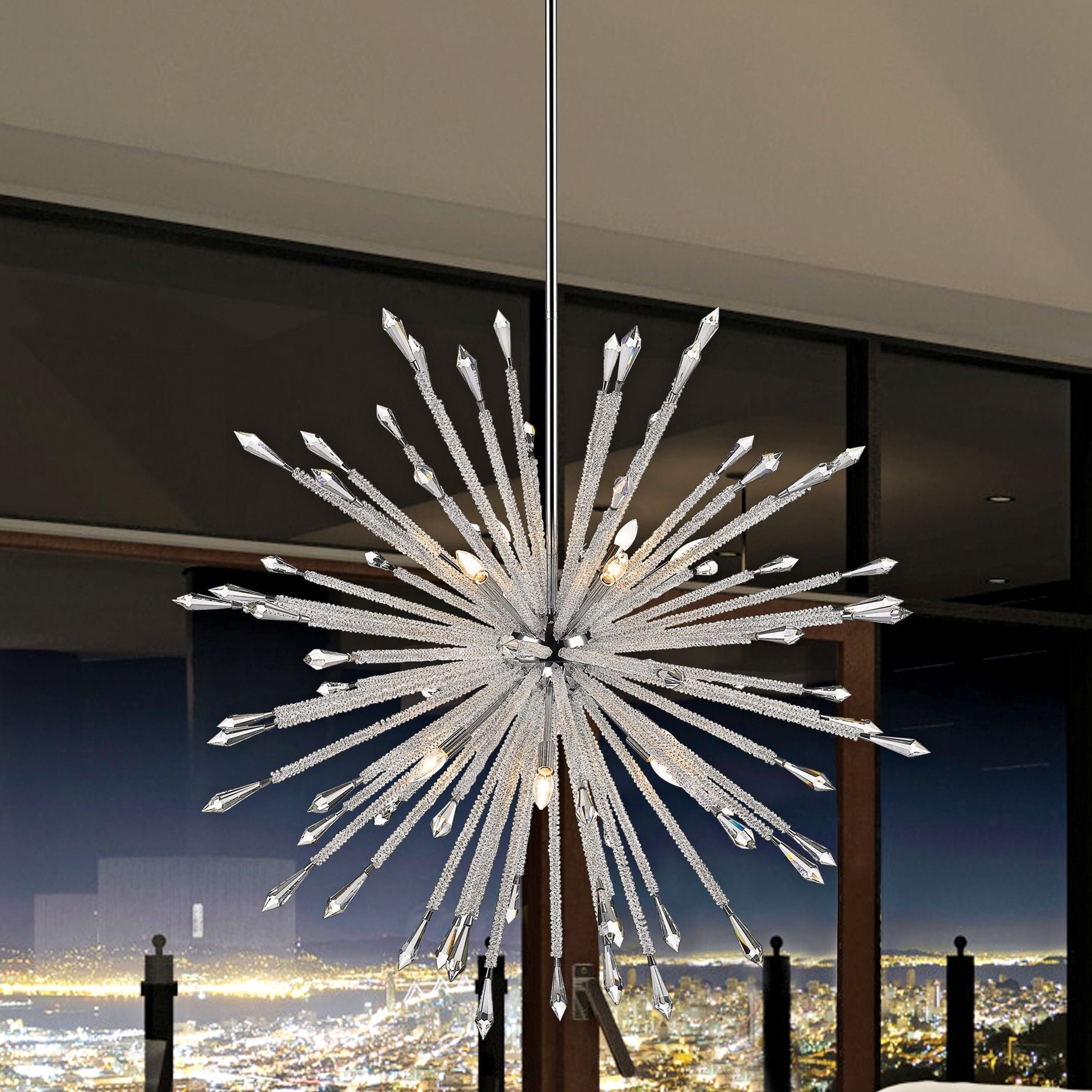 12-Light Chandelier in Chrome
