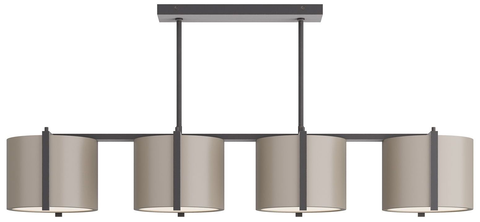 Zachary 52" Wide English Bronze 4-Light Linear Pendant