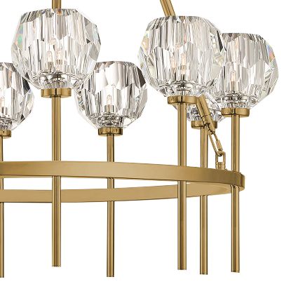 Zeev Parisian 26" Wide Aged Brass 9-Light Chandelier