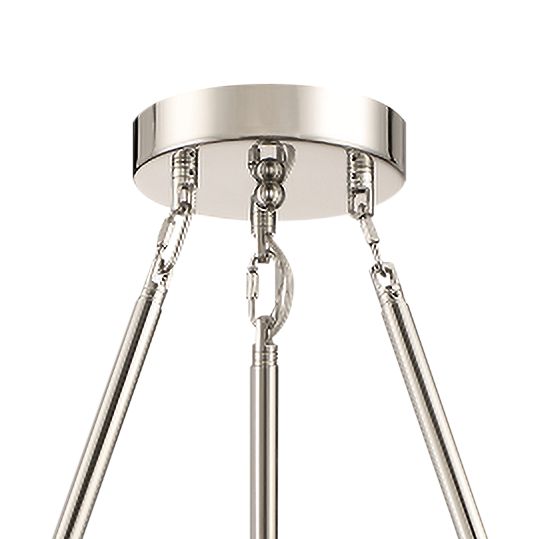 Zeev Parisian 26"W Polished Nickel 9-Light Chandelier