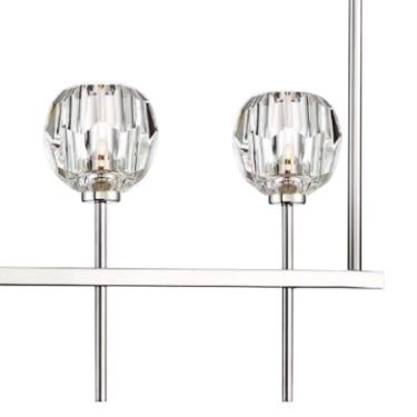 Crystal Zeev Parisian 46"W Nickel Kitchen Chandelier
