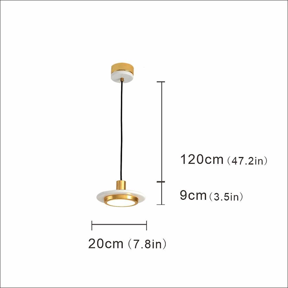 Traditional Classic Metal Acrylic Circle Pendant Light