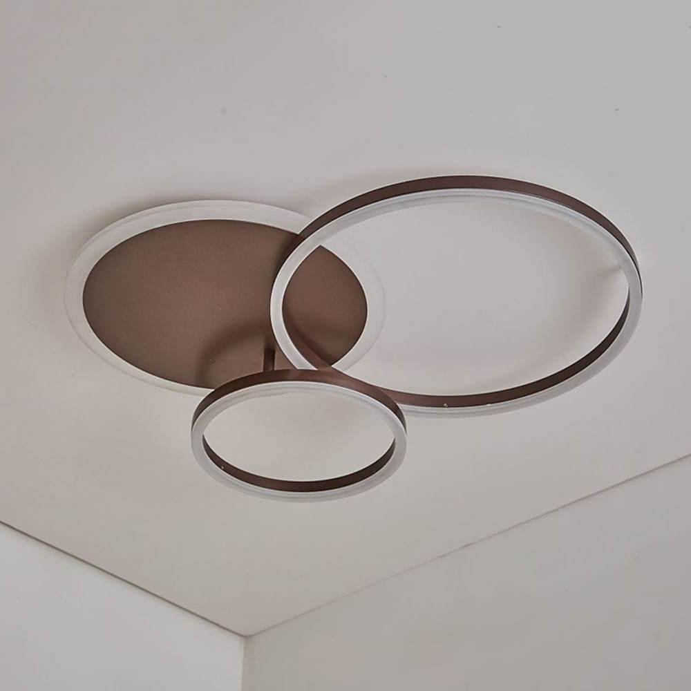 26-Inch LED Artistic Flush Mount Ceiling Light with 3 Ring