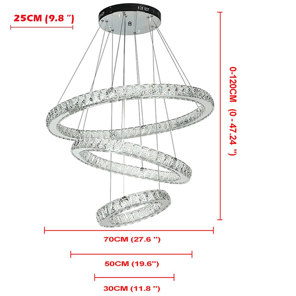 Geometrical Design Circle Chandelier Metal Crystal