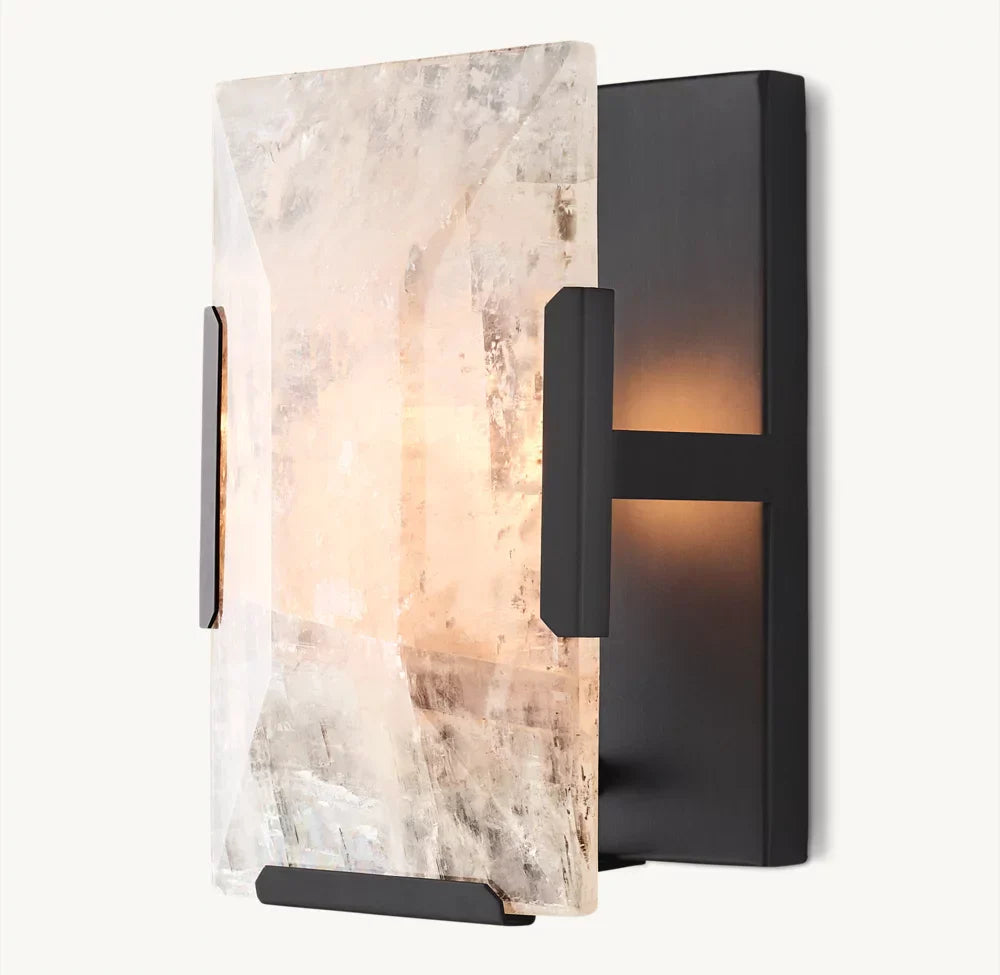 Harlow Calcite Wall Light, Bedroom Wall Sconce, detail 10