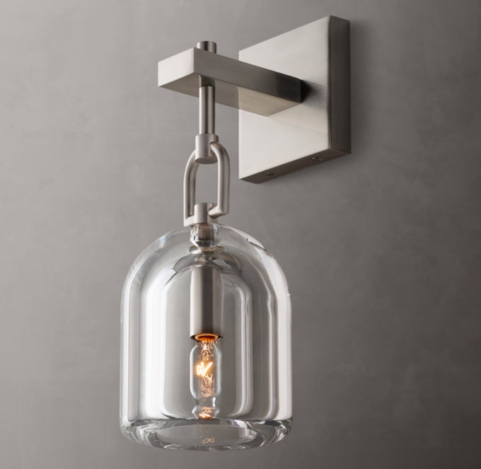 Botanist Cloche Wall Light, Bedroom Wall Sconce, detail 17