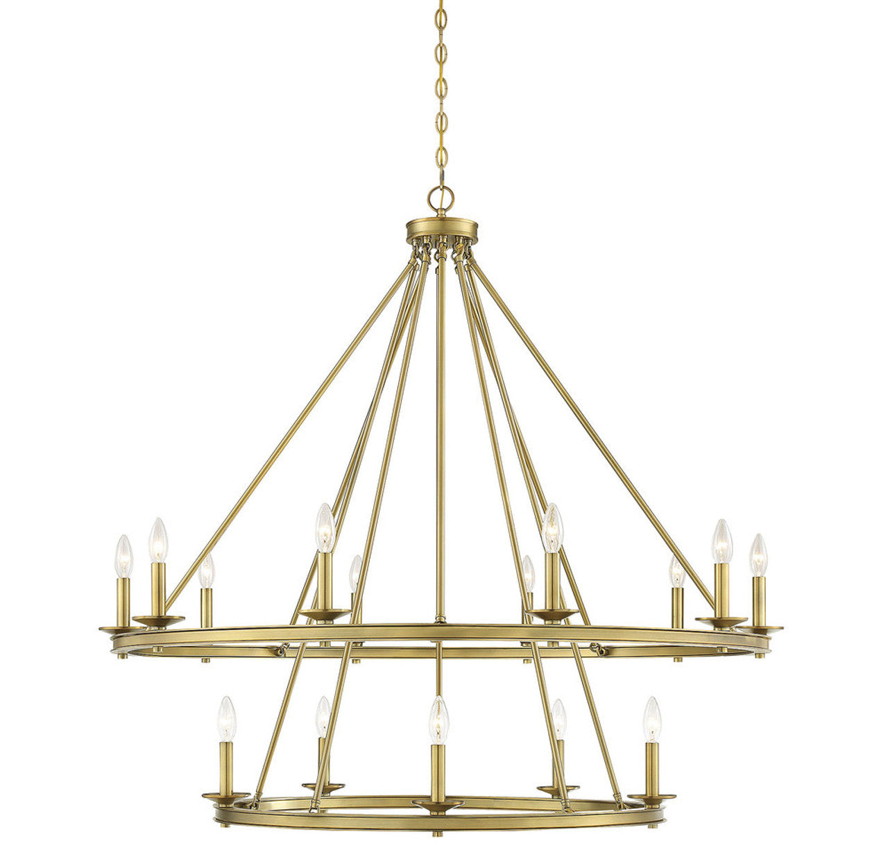 Middleton Chandelier, 15-Light, Warm Brass, 45"W 1N2W9)