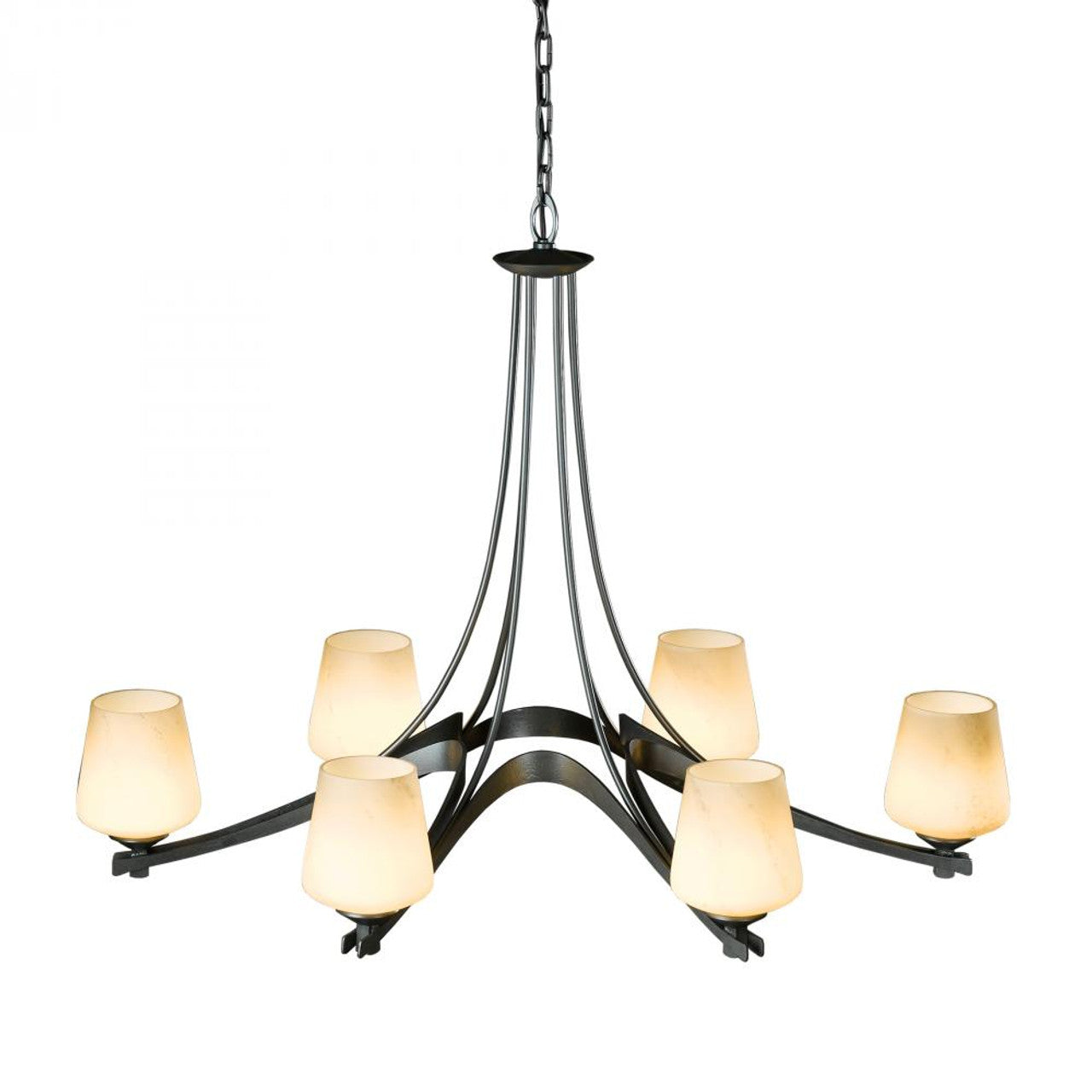 Ribbon Chandelier, 6-Lights, Soft Gold, Opal (GG), 38.5"W (104106-SKT-84-GG0236 3WHXXM)