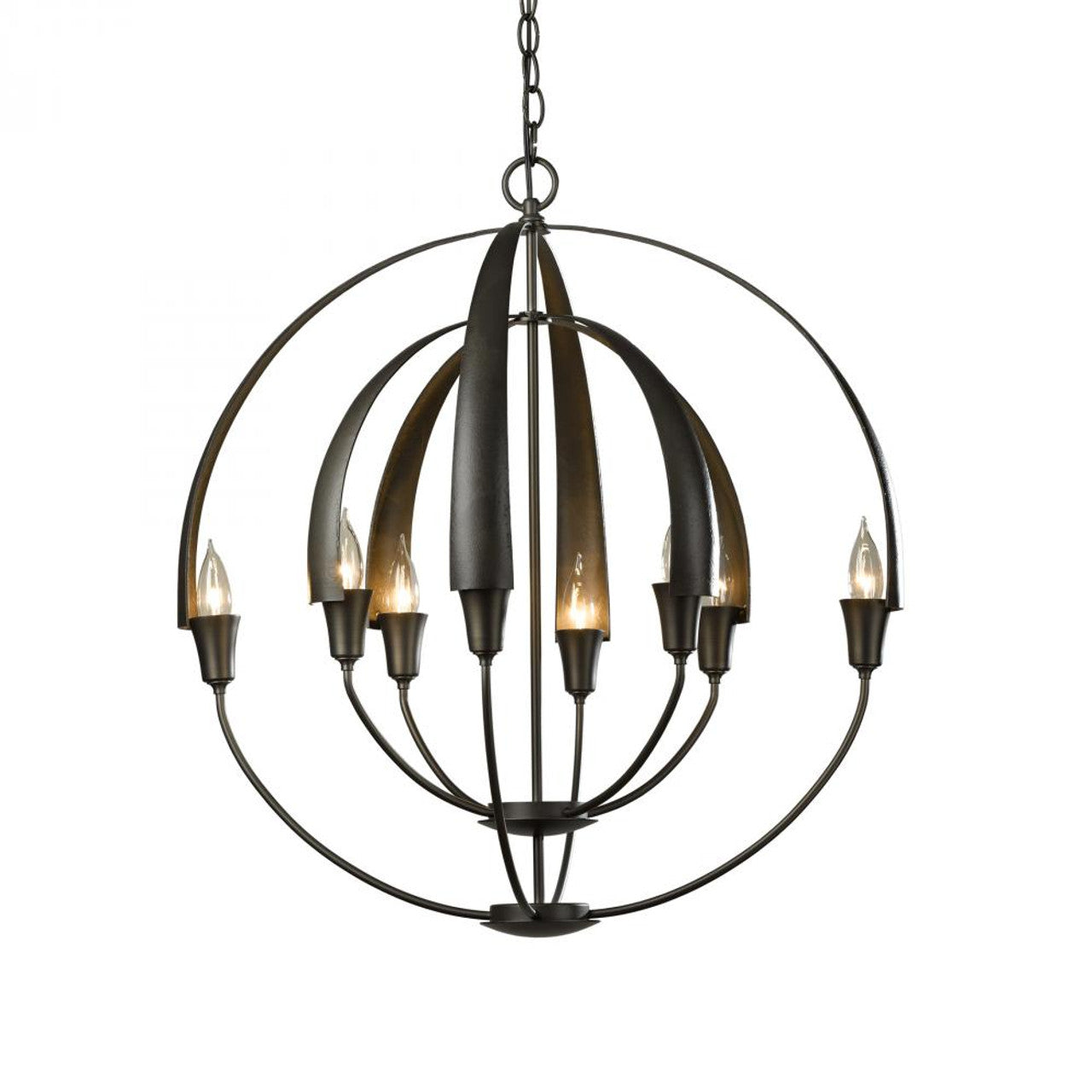 Ribbon Chandelier, 6-Lights, Soft Gold, Opal and Clear (ZU), 38.5"W (104116-SKT-84-ZU0291 3WHXYD)