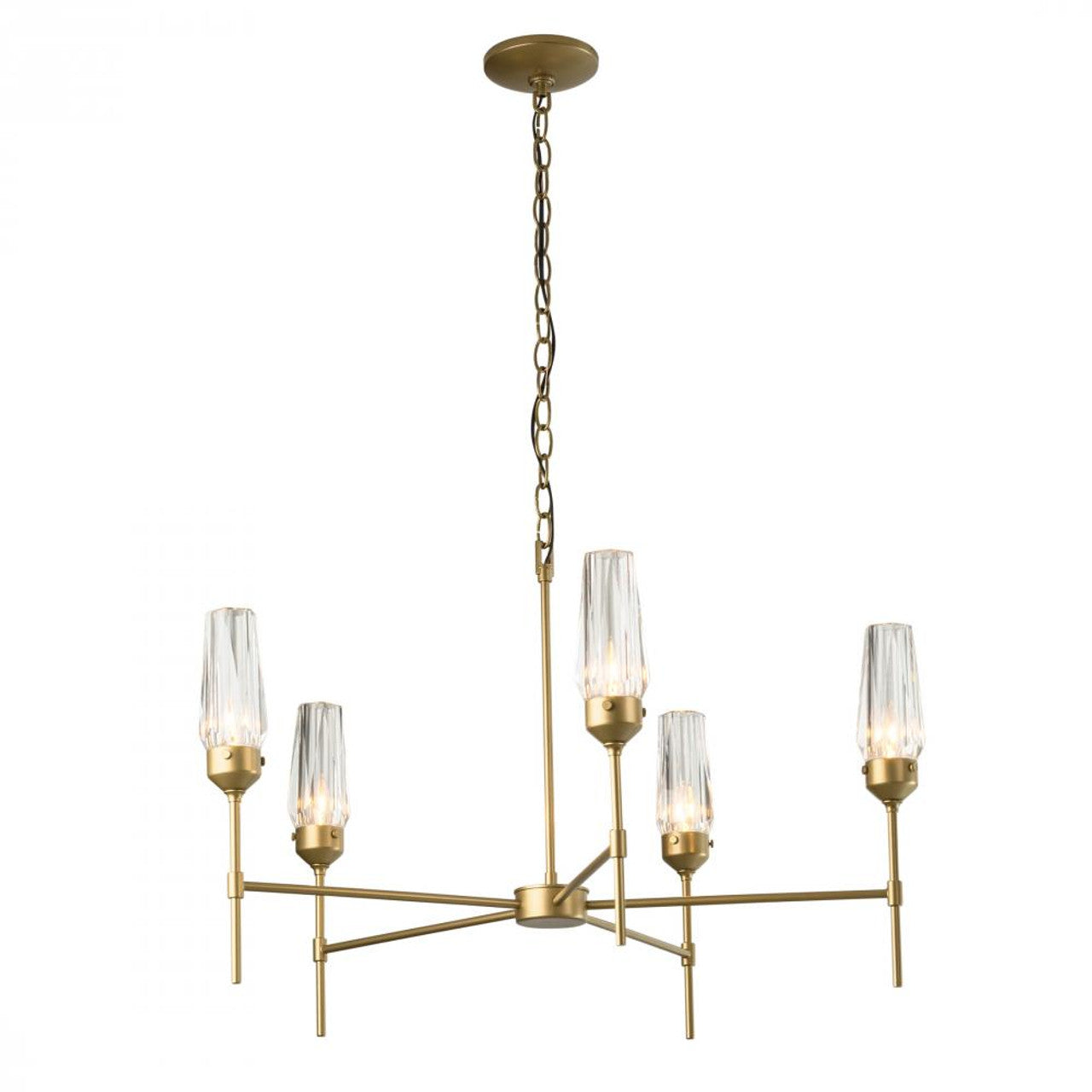 Luma Chandelier, 5-Light, Sterling, 30.9"W (105060-SKT-85-CR 5D0QPD)