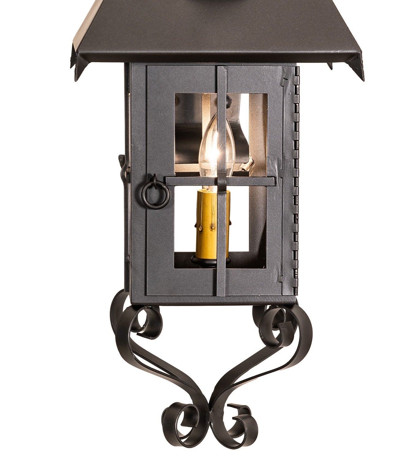 High Restored 1-Light 24.00" Wrought Iron Wall Sconce detail view 6