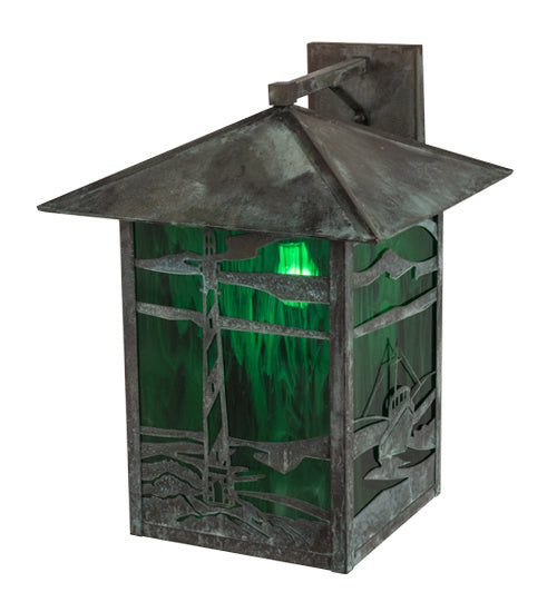 Lighthouse 1-Light 22.00" Verdigris Wall Sconce front view
