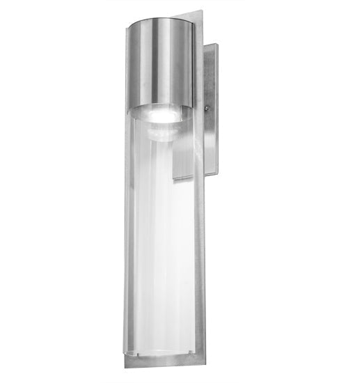 Cilindro Rossetto 1-Light 30.00" Brushed Stainless Steel Wall Sconce front view