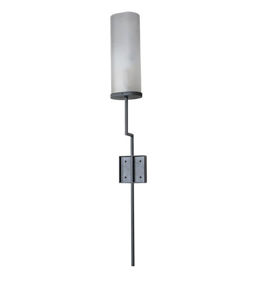 Ausband 1-Light 54.00" Light Gray Wrinkle Wall Sconce front view
