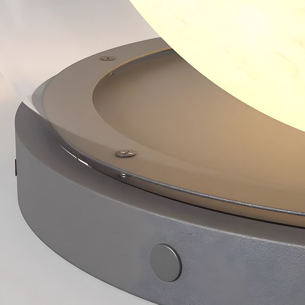 Solar Bubble Lunar Post Light Waterproof Globe Outdoor