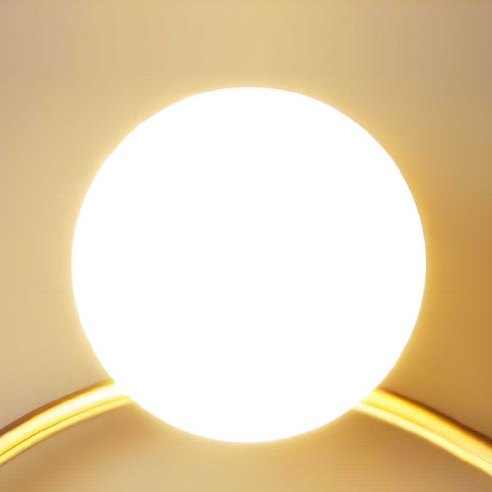 Battery Operated Round LED Hanging Metal Pendant Light