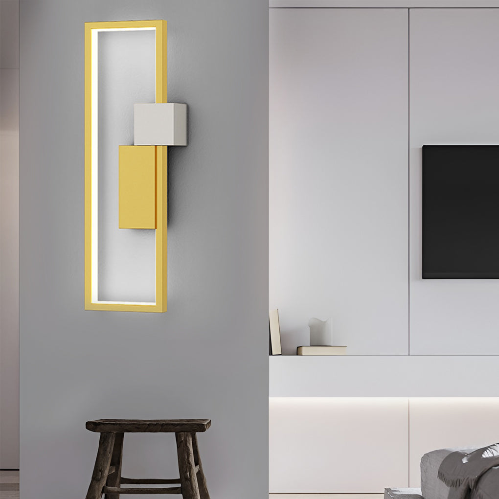 Rectangular Three-color Light LED Nordic Wall Sconce